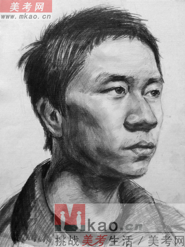 2013年湖南省美术联考素描高分试卷范画